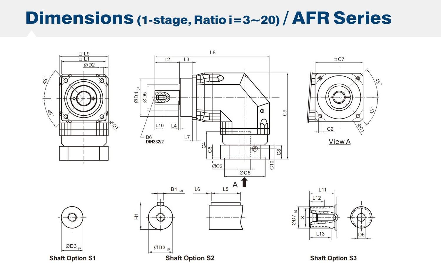 AFR 1-Technical dimensions